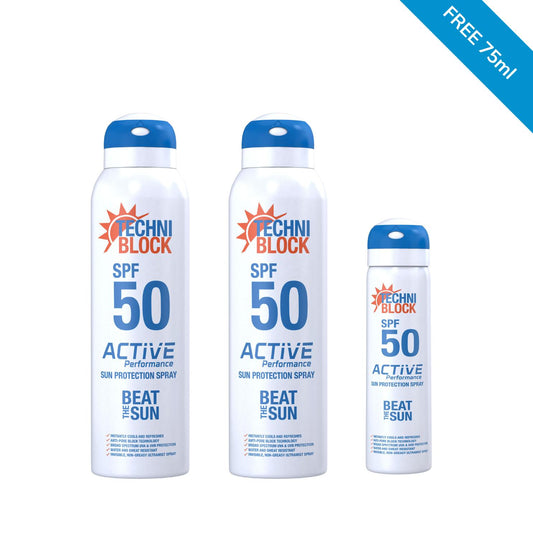 SPF 50 Active Performance Sunscreen 150ml x 2 (free 75ml)